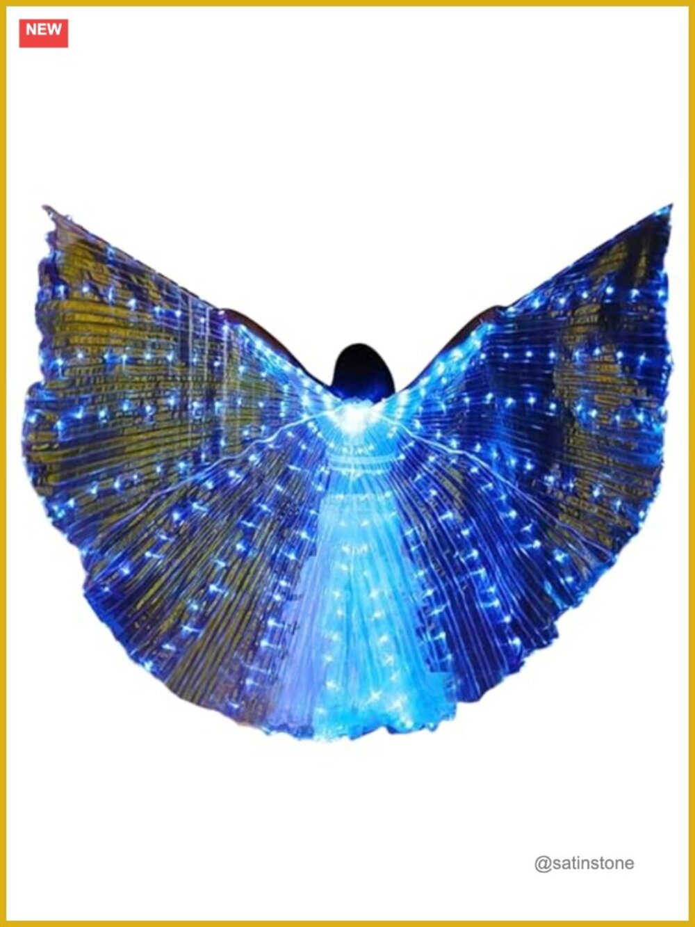 LED Light Up Wings Belly Dance Costume Rave Festival Party Cosplay